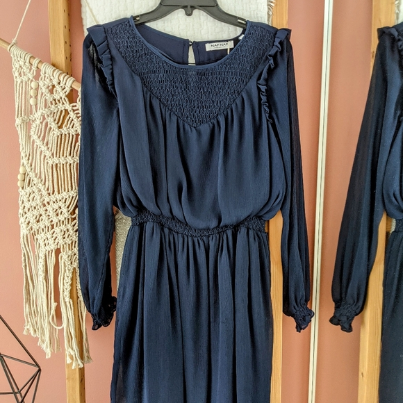 Navy fit and flare dress - Picture 1 of 3